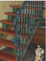 Wrought, iron, stair, railing, 